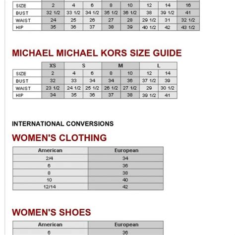 michael kors schuhe größentabelle|Michael Kors shoes size charts .